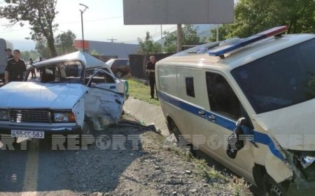 Şəkidə pul daşıyan maşınıla “Jiquli” toqquşdu, xəsarət alanlar var – FOTO