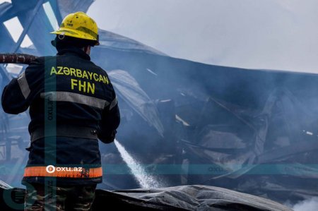 Goranboyda 20 ton pambıqla dolu yük avtomobili yanıb - FOTO