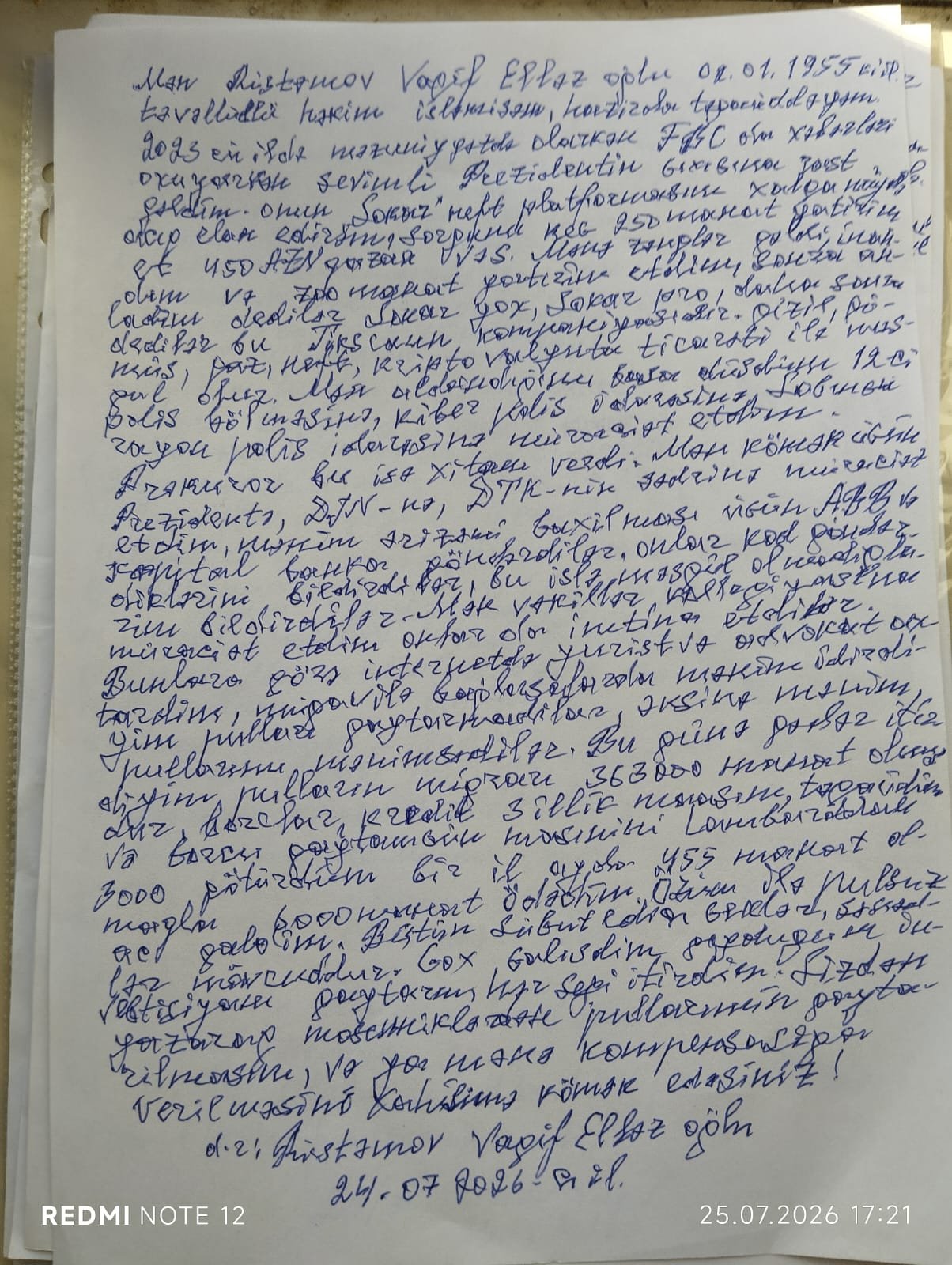 Vətəndaş küllü miqdarda aldadıldı